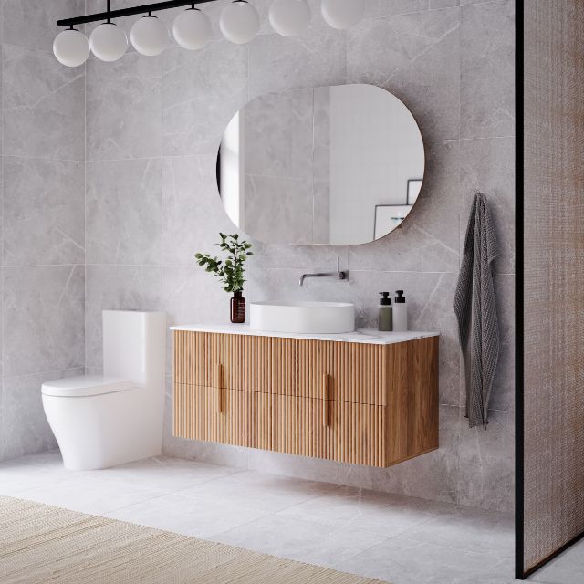 Ingrain Contoured Ash Wall Hung Vanity