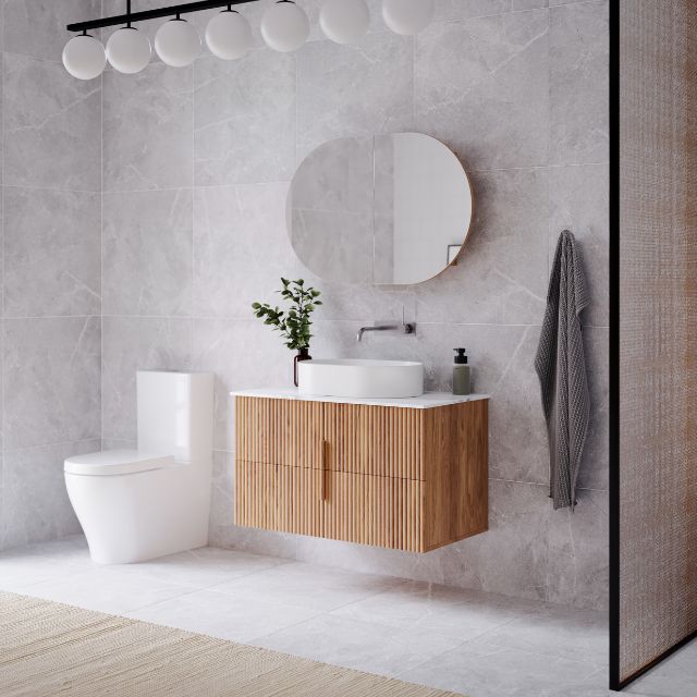 Ingrain Contoured Ash Wall Hung Vanity