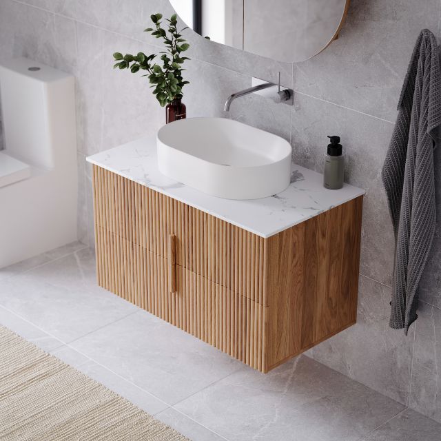 Ingrain Contoured Ash Wall Hung Vanity
