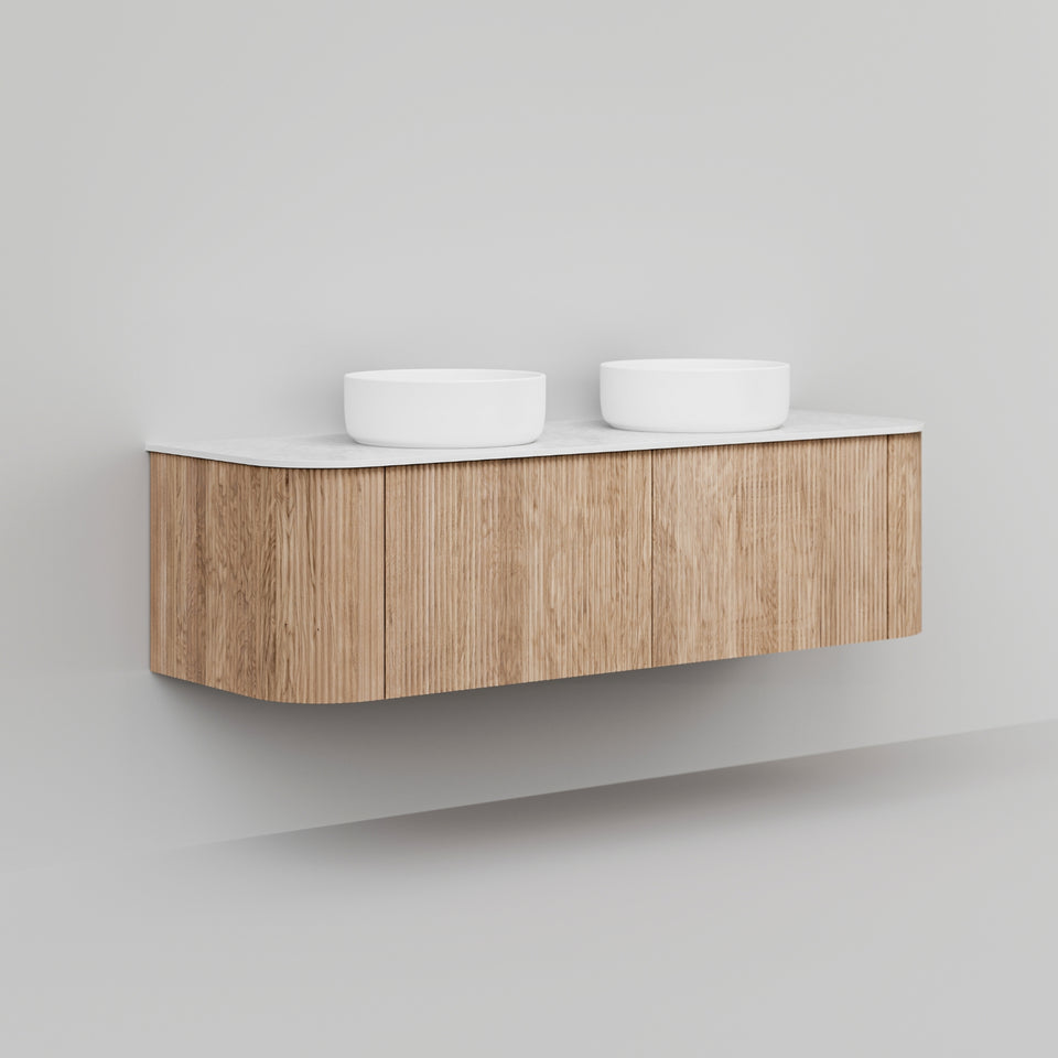 Ingrain Curved Fluted Wall Hung Vanity