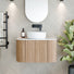Ingrain Curved Fluted Wall Hung Vanity 750mm at The Blue Space