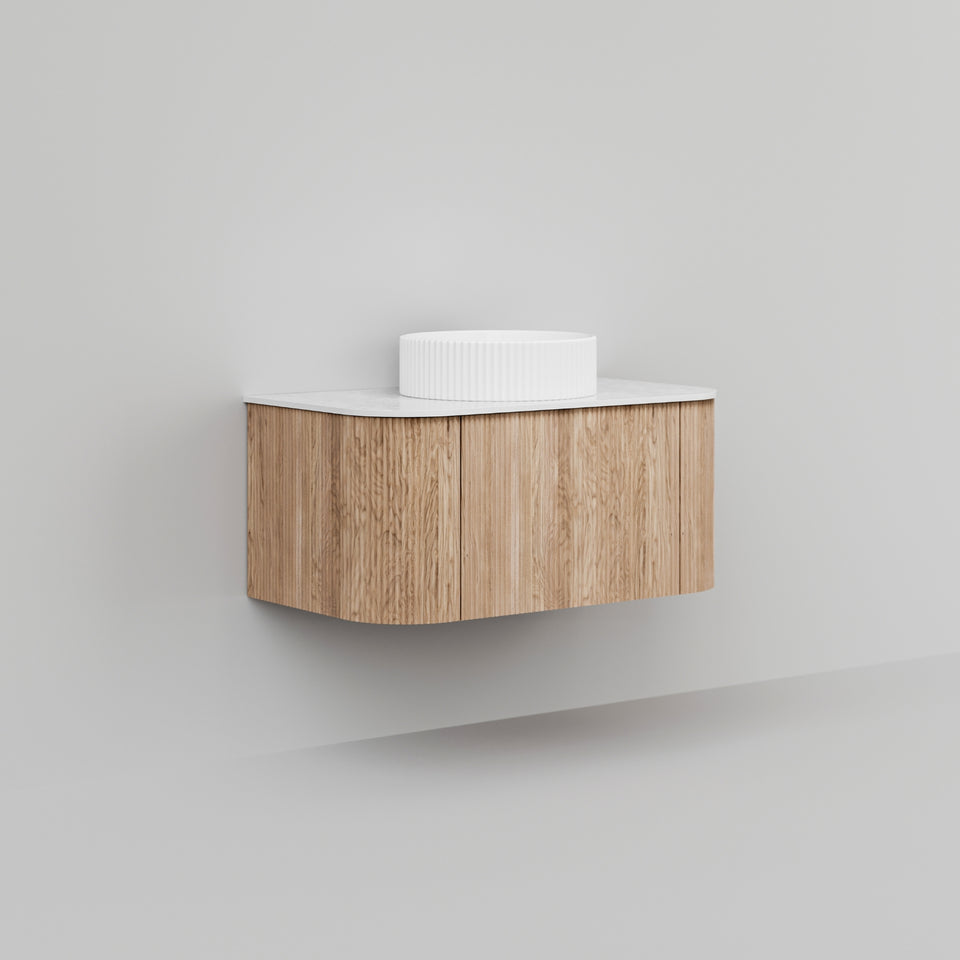 Ingrain Curved Fluted Wall Hung Vanity