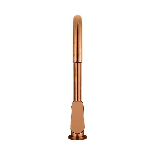 Meir Paddle Round Gooseneck Kitchen Sink Mixer Tap Lustre Bronze