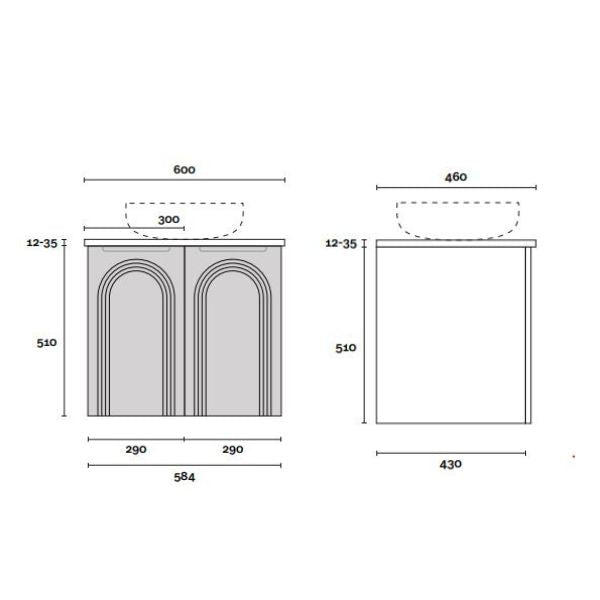 Marquis Arco Wall Hung Vanity