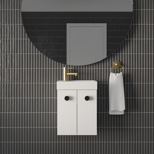 Marquis Asti Baby Compact Ensuite Small Vanity 400mm Wall Hung | The Blue Space