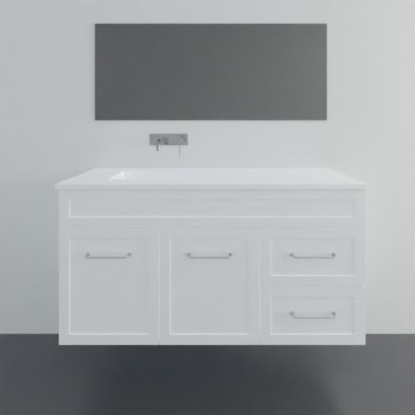 Marquis Bowral7 Wall Hung Vanity - 1200mm Offset Bowl - 2 door 2 drawer | The Blue Space