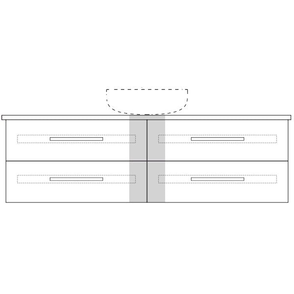 Marquis Gold Wall Hung Vanity