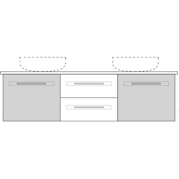 Marquis Gold Wall Hung Vanity