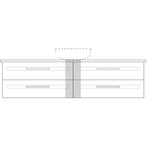 Marquis Gold Wall Hung Vanity