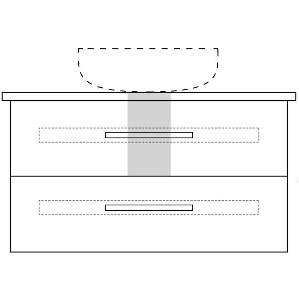 Marquis Gold Wall Hung Vanity
