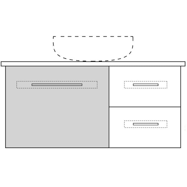 Marquis Gold Wall Hung Vanity