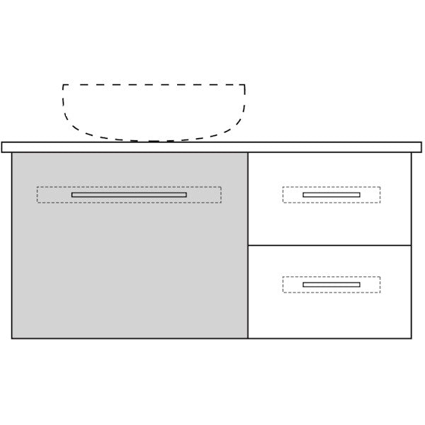 Marquis Gold Wall Hung Vanity