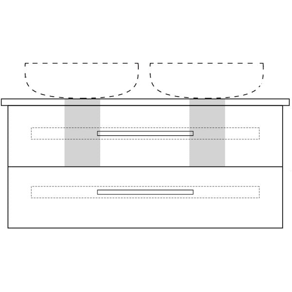 Marquis Gold Wall Hung Vanity