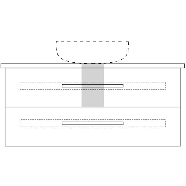Marquis Gold Wall Hung Vanity