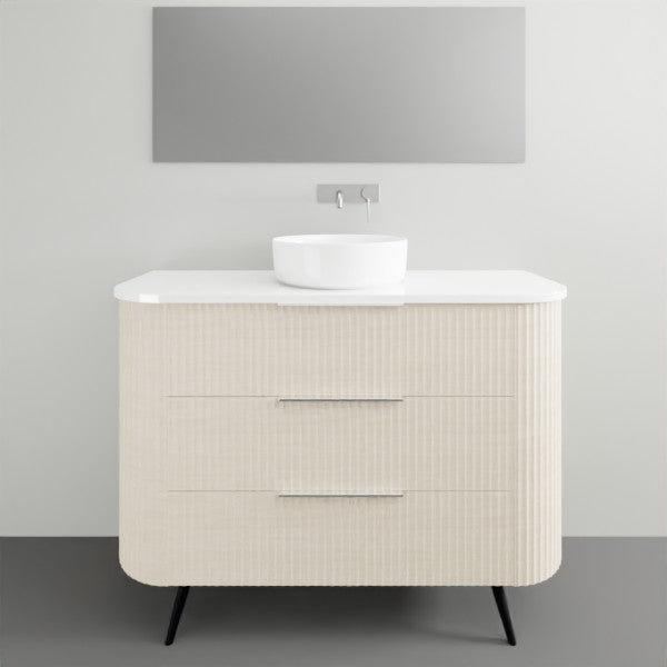 Marquis Shore Floor Standing Vanity on Legs with Symphony Solid Surface Top and Basin