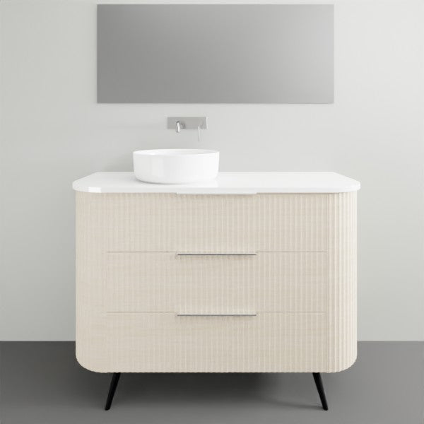 Marquis Shore Floor Standing Vanity on Legs with Symphony Solid Surface Top and Basin