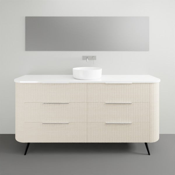 Marquis Shore Floor Standing Vanity on Legs with Symphony Solid Surface Top and Basin