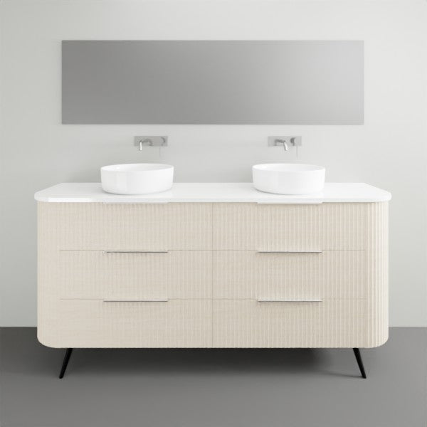 Marquis Shore Floor Standing Vanity on Legs with Symphony Solid Surface Top and Basin