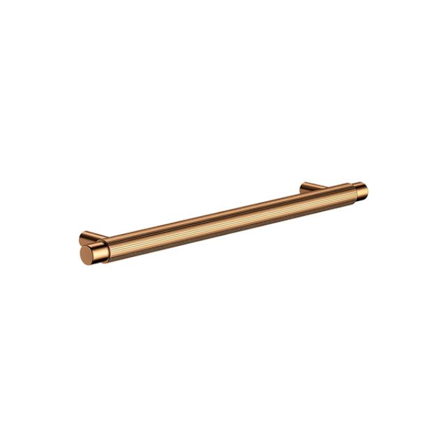 Meir Oppen Round Pull 200mm Cabinet Handle Knurled Lustre Bronze