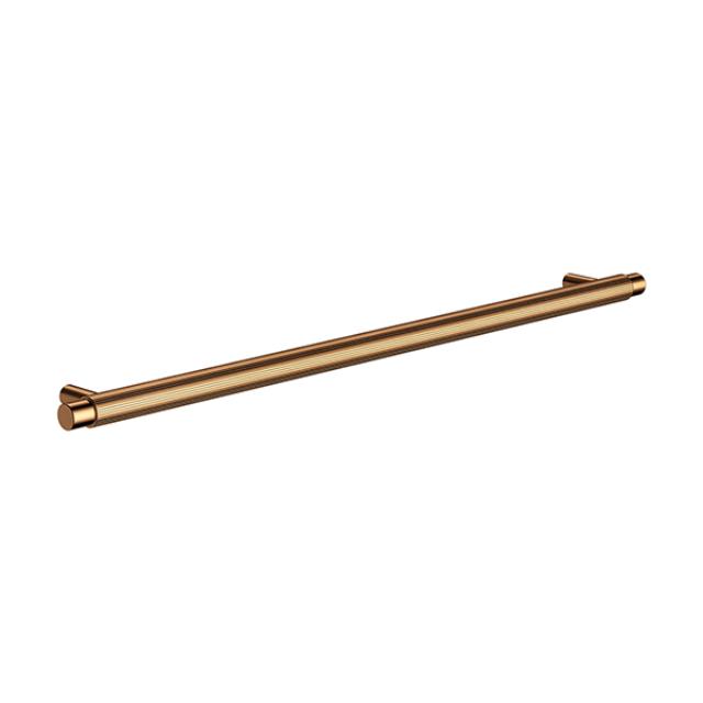 Meir Oppen Round Pull 328mm Cabinet Handle Knurled Lustre Bronze