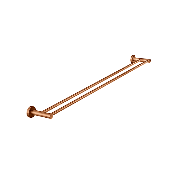 Meir Round Double Towel Rail 600mm Lustre Bronze