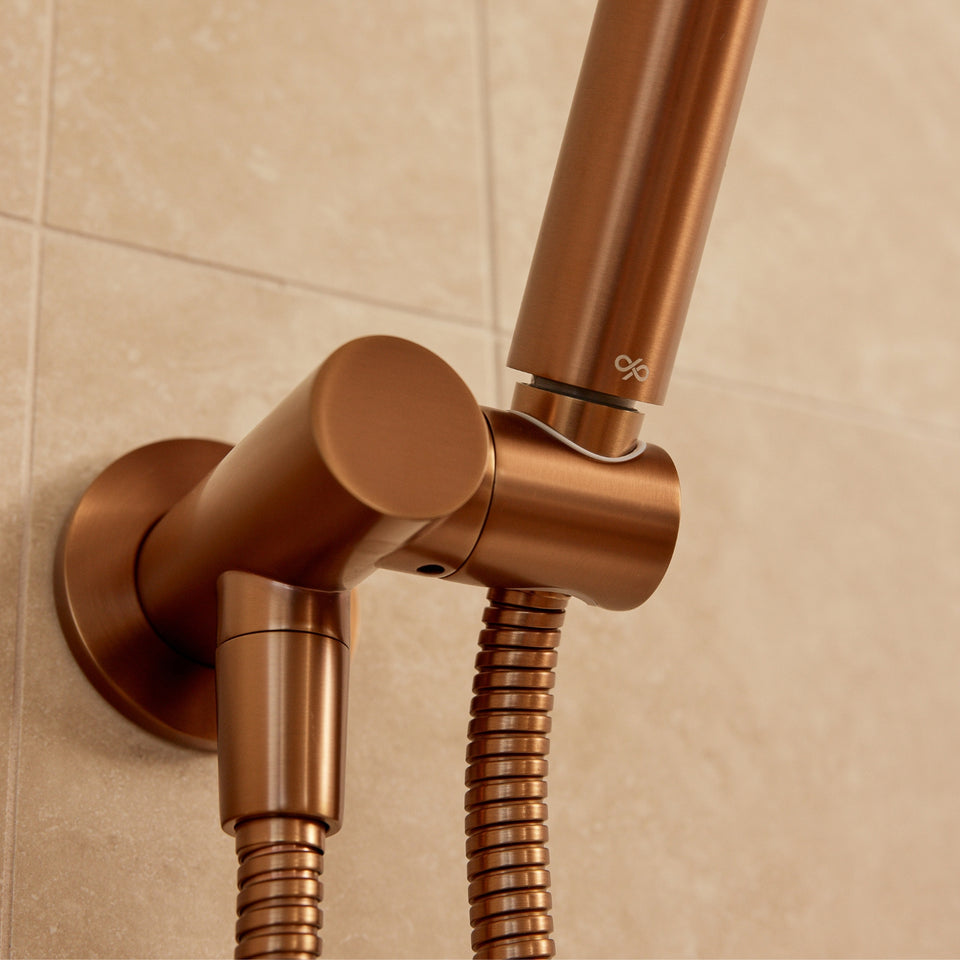 Meir Round Hand Shower on Swivel Bracket Lustre Bronze