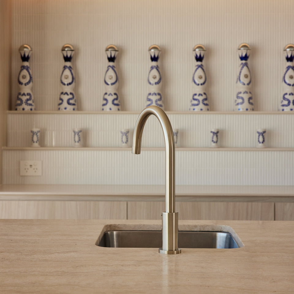 Meir Round Kitchen Sink Mixer - Brushed Nickel