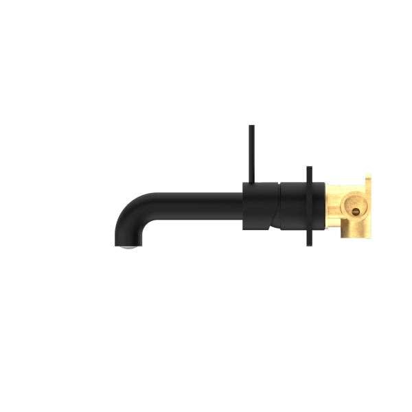 Nero Mecca Wall Basin/Bath Mixer Handle Up 160mm Matte Black