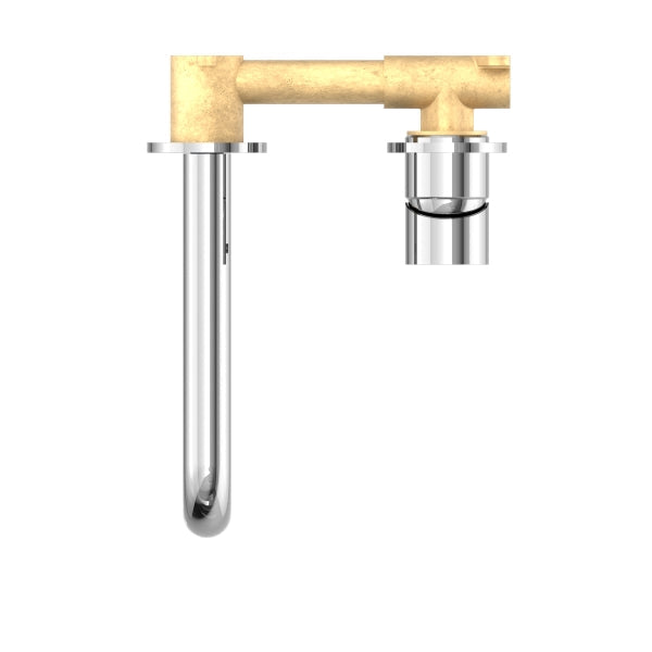 Nero Mecca Wall Basin Mixer Sep BP 185mm Spout Chrome Top View | The Blue Space