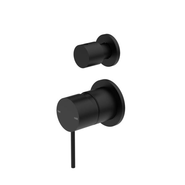 Nero Mecca Shower Mixer With Diverter Separate Back Plate Matte Black