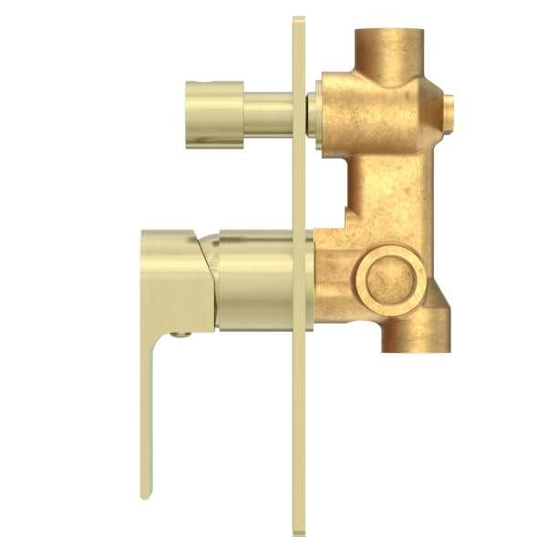 Nero Bianca Shower Mixer With Diverter Brushed Gold