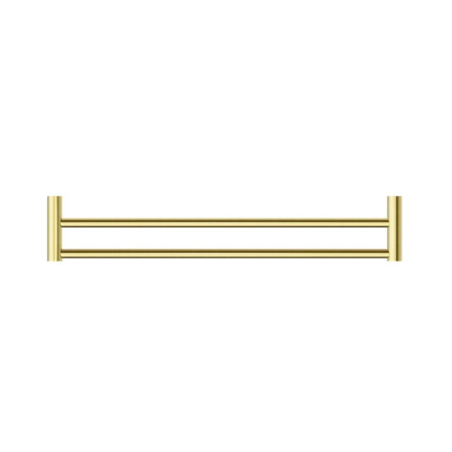 Nero New Mecca Double Towel Rail 800mm Brushed Gold