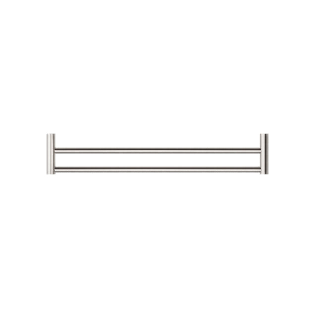 Nero New Mecca Double Towel Rail 800mm Brushed Nickel