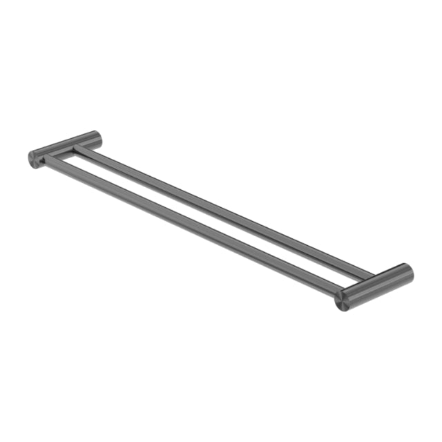 Nero New Mecca Double Towel Rail 800mm Gun Metal  NR2330dGM | The Blue Space