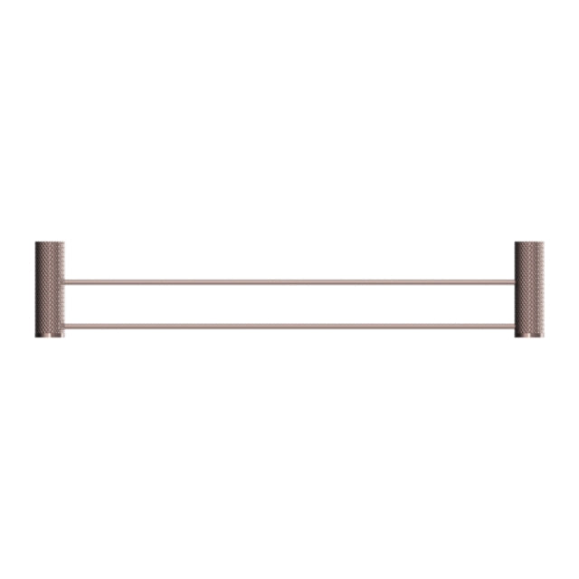 Nero Opal Double Towel Rail 800mm Brushed Bronze