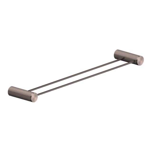 Nero Opal Double Towel Rail 800mm Brushed Bronze
