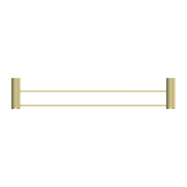 Nero Opal Double Towel Rail 800mm Brushed Gold