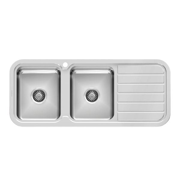 Phoenix 1000 Series Double Bowl Sink 1180 x 500mm