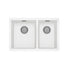 Phoenix 5000 Series 1-3/4 Bowl Quartz Resin Sink 715 x 468mm Matte White LH Bowl The Blue Space