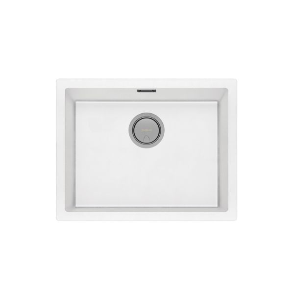 Phoenix 5000 Series Single Bowl Quartz Resin Sink 593 x 466mm Matte White The Blue Space