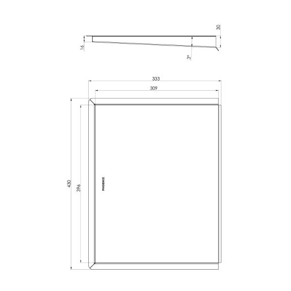 Phoenix Benchtop Drainer Tray Brushed Stainless Steel