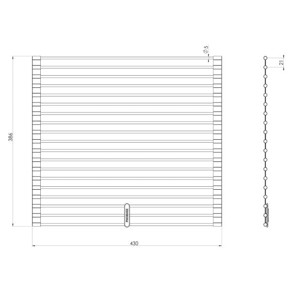 Phoenix Roller Mat Brushed Stainless Steel