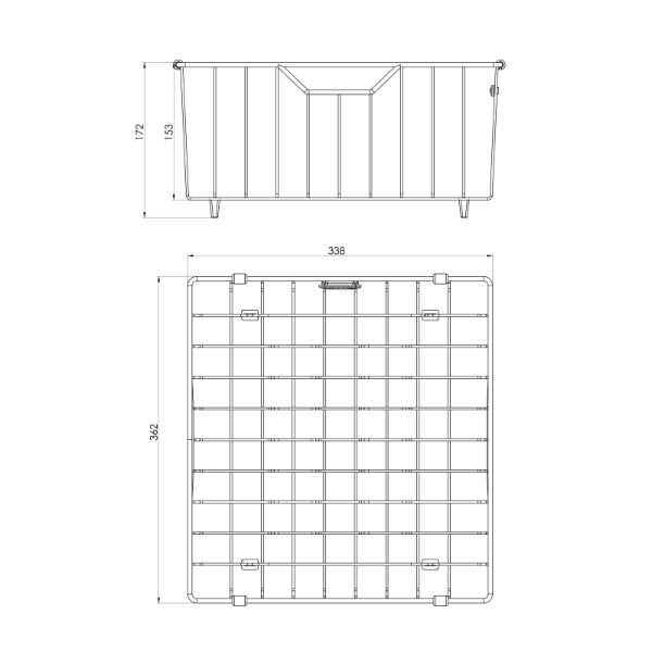 Phoenix Wire Basket  Brushed Stainless Steel