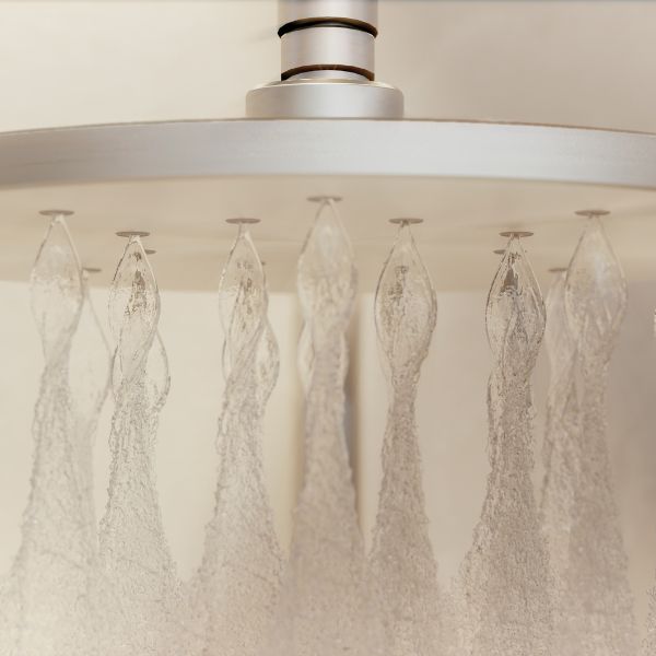 Phoenix Tapware Luxe XP spray from Brushed Nickel shower rose- The Blue Space