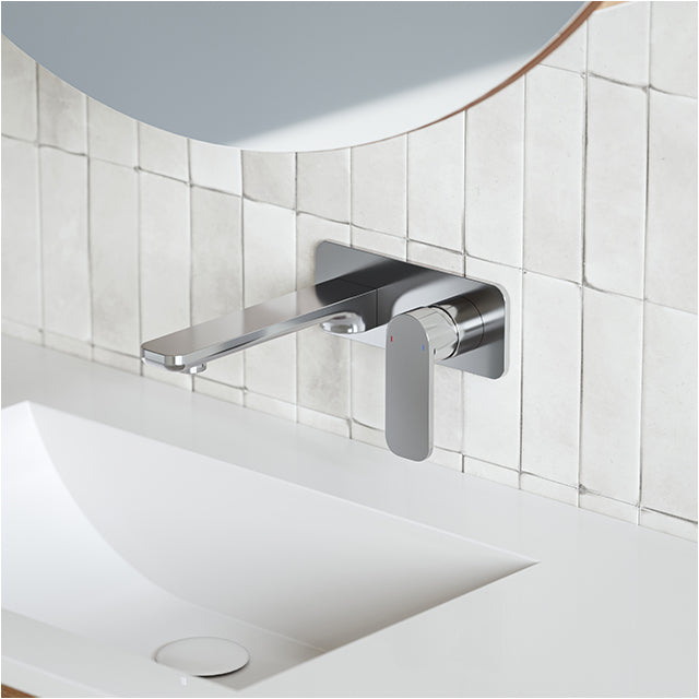 Caroma Luna Lead Free Wall Basin/Bath Mixer Chrome