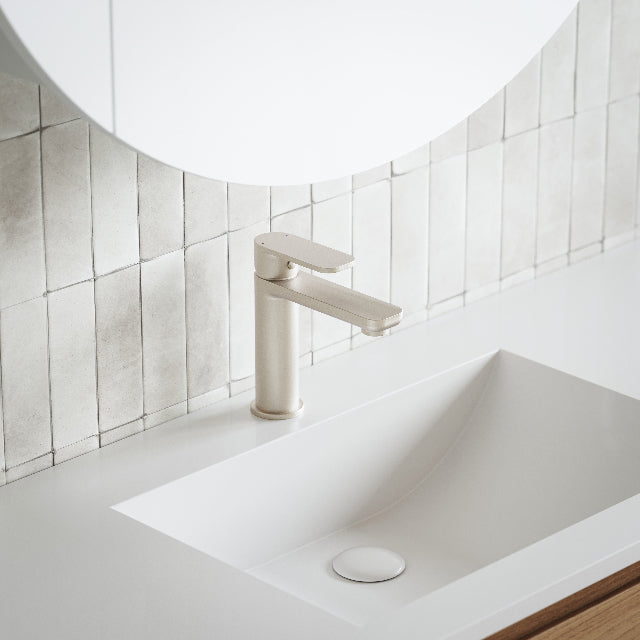 Caroma Luna Lead Free Basin Mixer Brushed Nickel