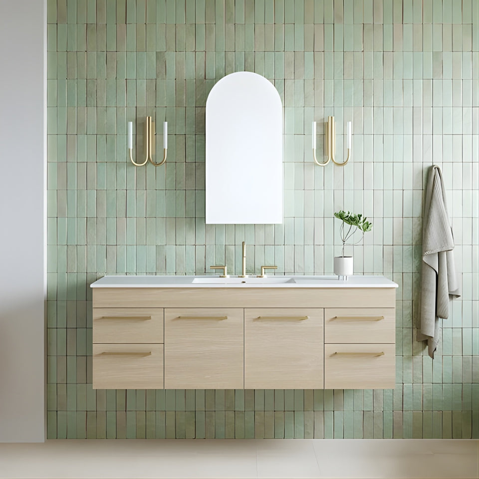 Burleigh White Matt Cushioned Edge Porcelain Tile 300x300mm