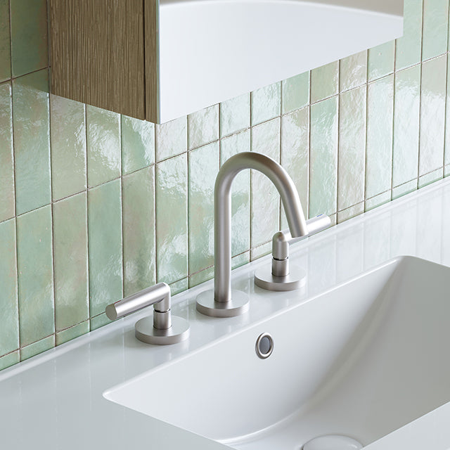 Phoenix Vivid Slimline Plus Lever Basin Set Brushed Nickel