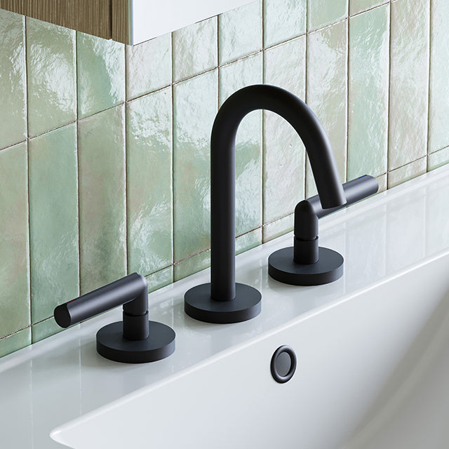 Phoenix Vivid Slimline Plus Lever Basin Set Matte Black