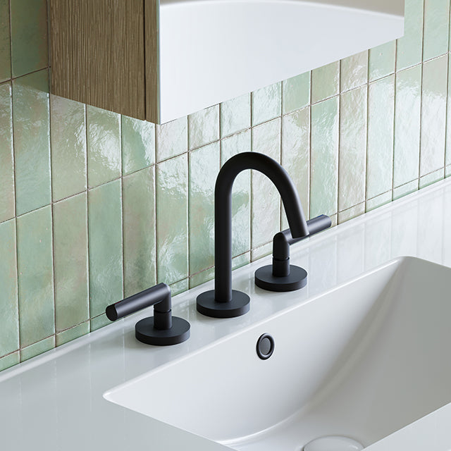 Phoenix Vivid Slimline Plus Lever Basin Set Matte Black